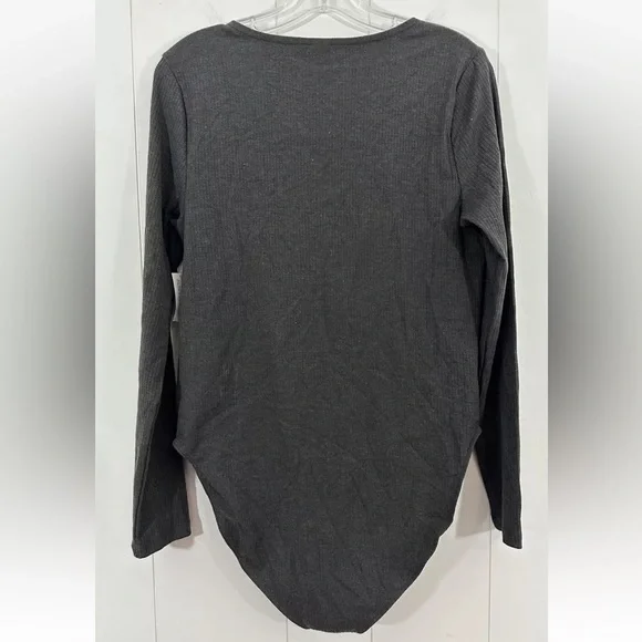 Old Navy Square Neck Long Sleeve Ribbed Bodysuit Size XL - Picture 3 of 4